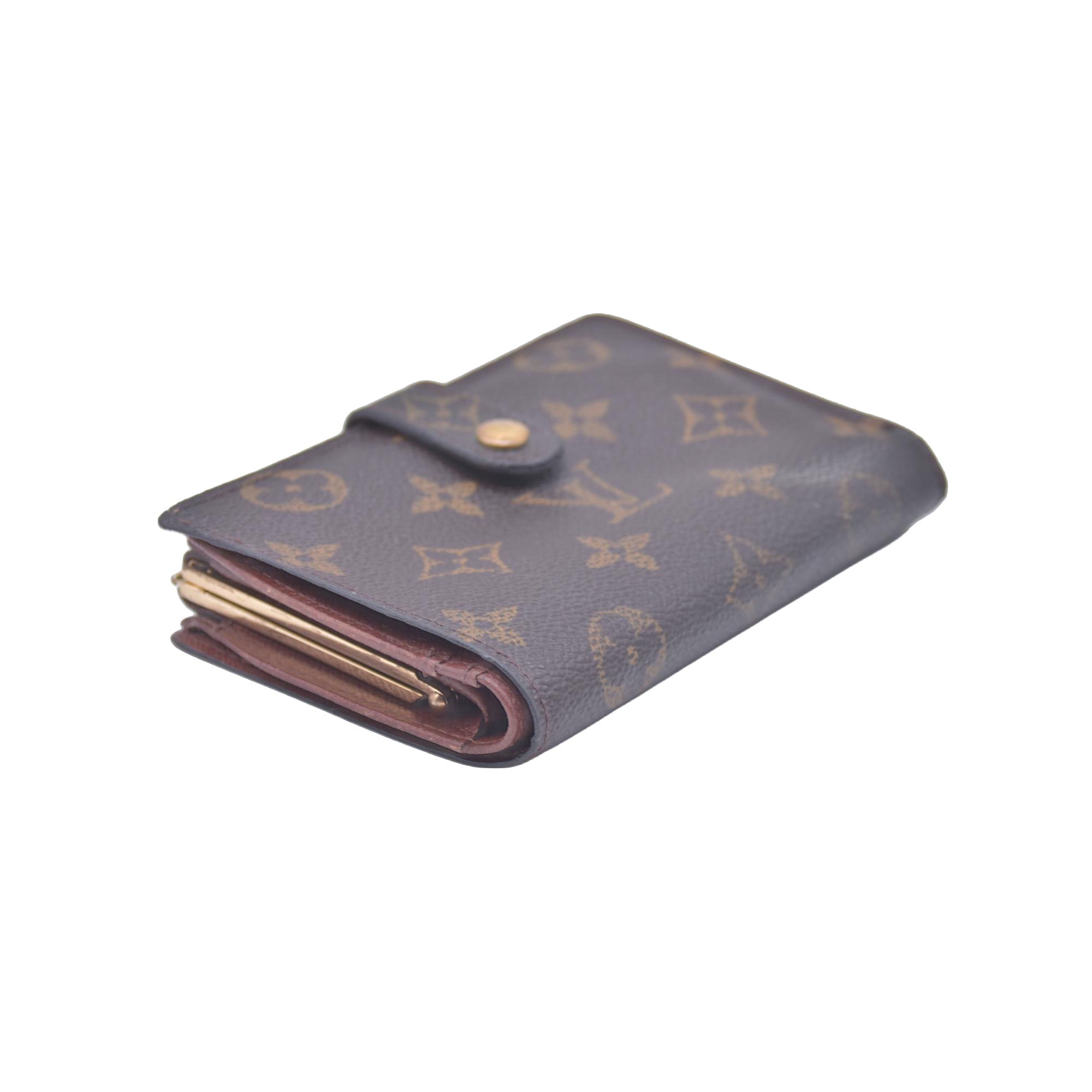 $735 2000 Louis Vuitton French Kiss Lock Monogram Wallet MI0080 CONSIGNMENT 10020917