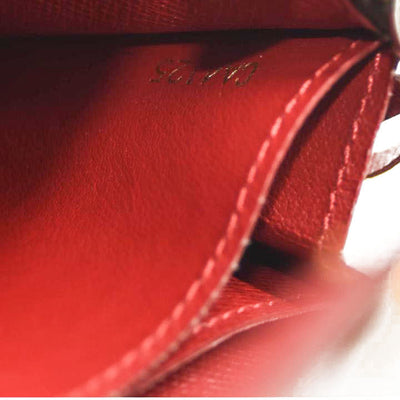 USED Louis Vuitton Damier Ebene Caissa Wallet Cherry