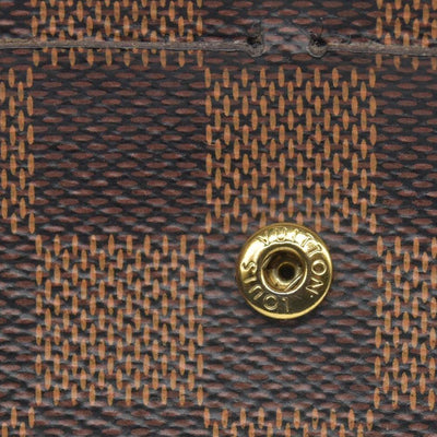 $615 Louis Vuitton Damier Ebene Emilie Wallet Red CONSIGNMENT