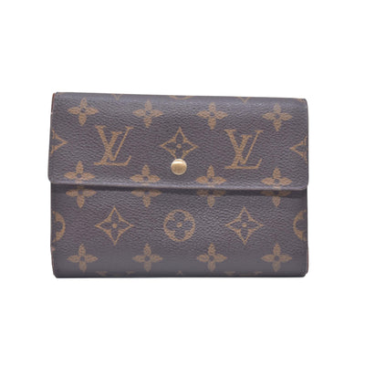 $550 2004 Louis Vuitton Monogram Porte Tresor Etui Papiers Wallet SP0024 CONSIGNMENT