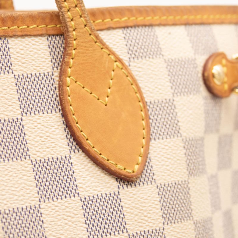 Louis Vuitton Neverfull PM Damier Azur White Tote