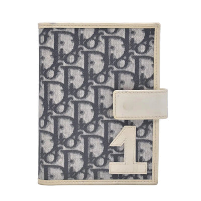 $450 Christian Dior Vintage Blue White Diorissimo Canvas PM Notebook Planner Agenda CONSIGNMENT 10020911