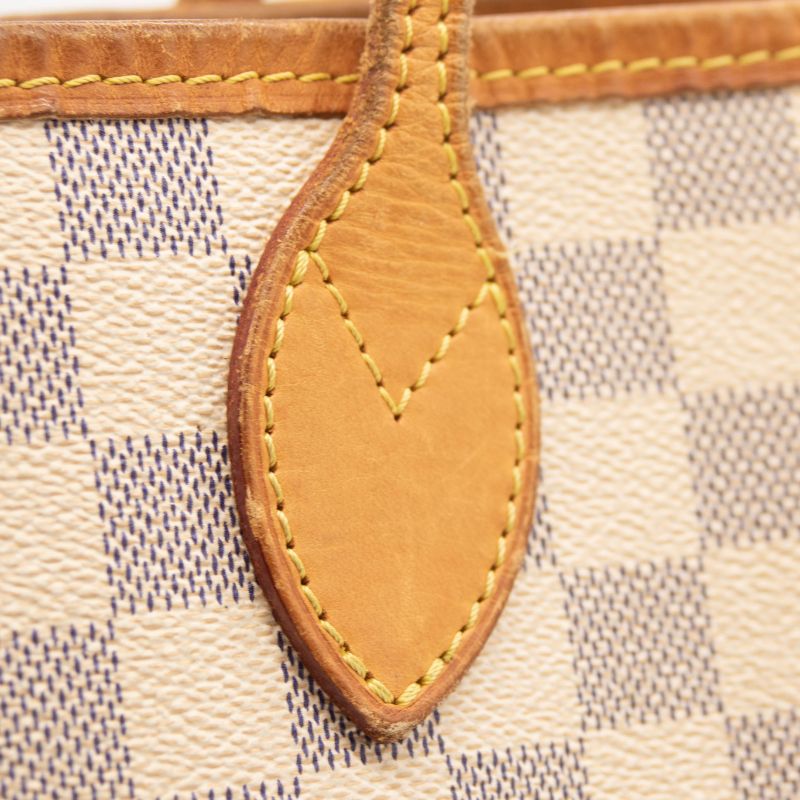 Louis Vuitton Neverfull PM Damier Azur White Tote