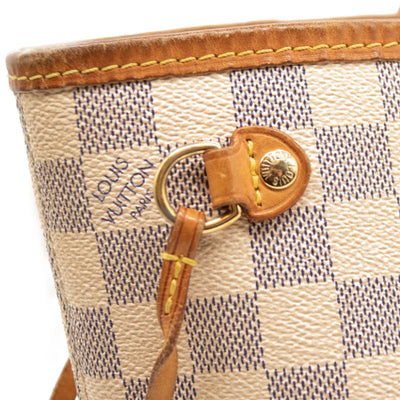 Louis Vuitton Neverfull PM Damier Azur White Tote