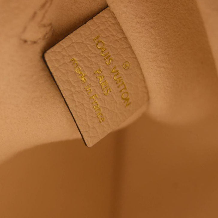 LOUIS VUITTON Empreinte Monogram Giant Neverfull MM Cream