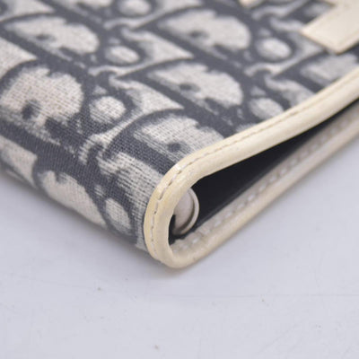 $450 Christian Dior Vintage Blue White Diorissimo Canvas PM Notebook Planner Agenda CONSIGNMENT 10020911