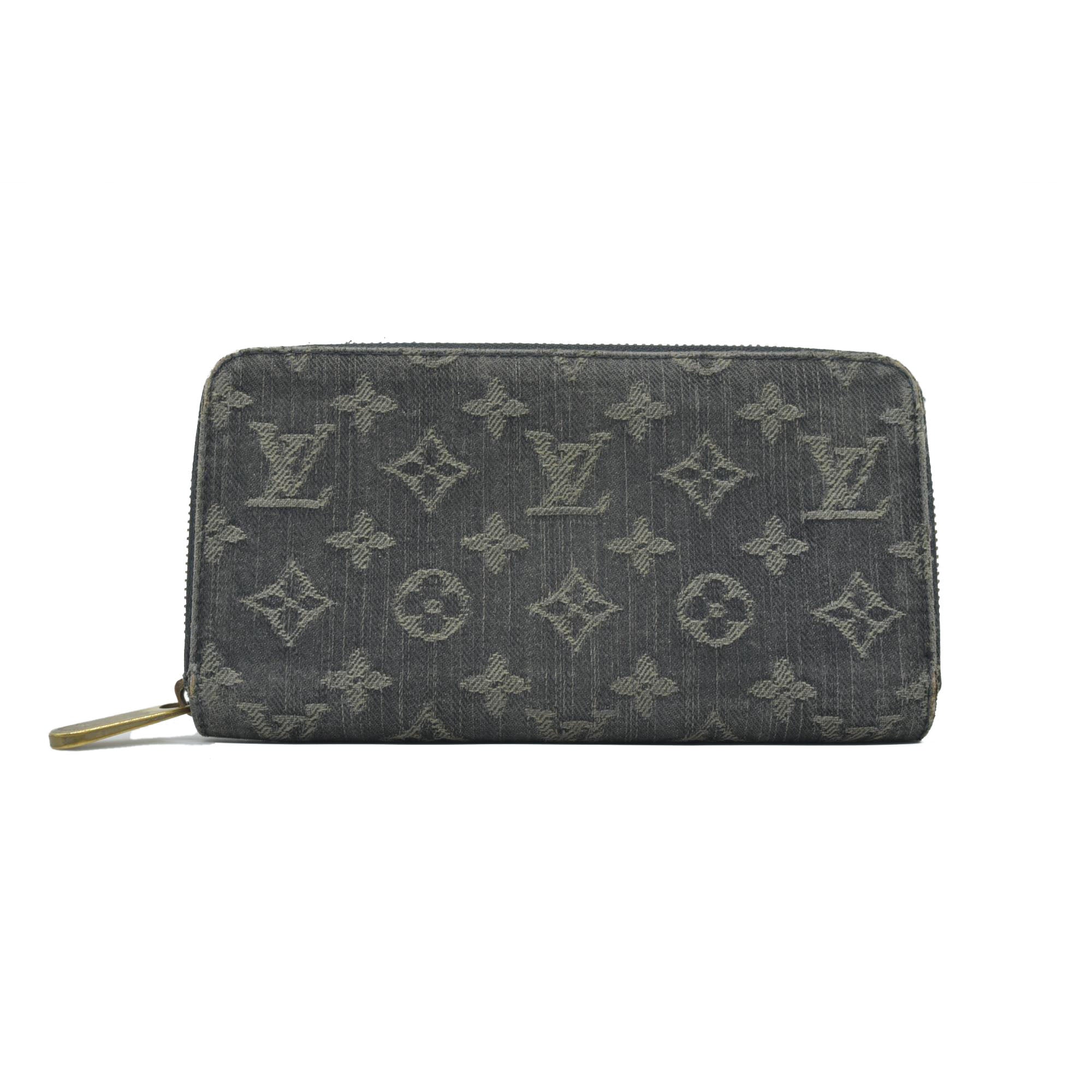 $1060 LOUIS VUITTON Monogram Denim Zippy Round Zipper Long Wallet CONSIGNMENT