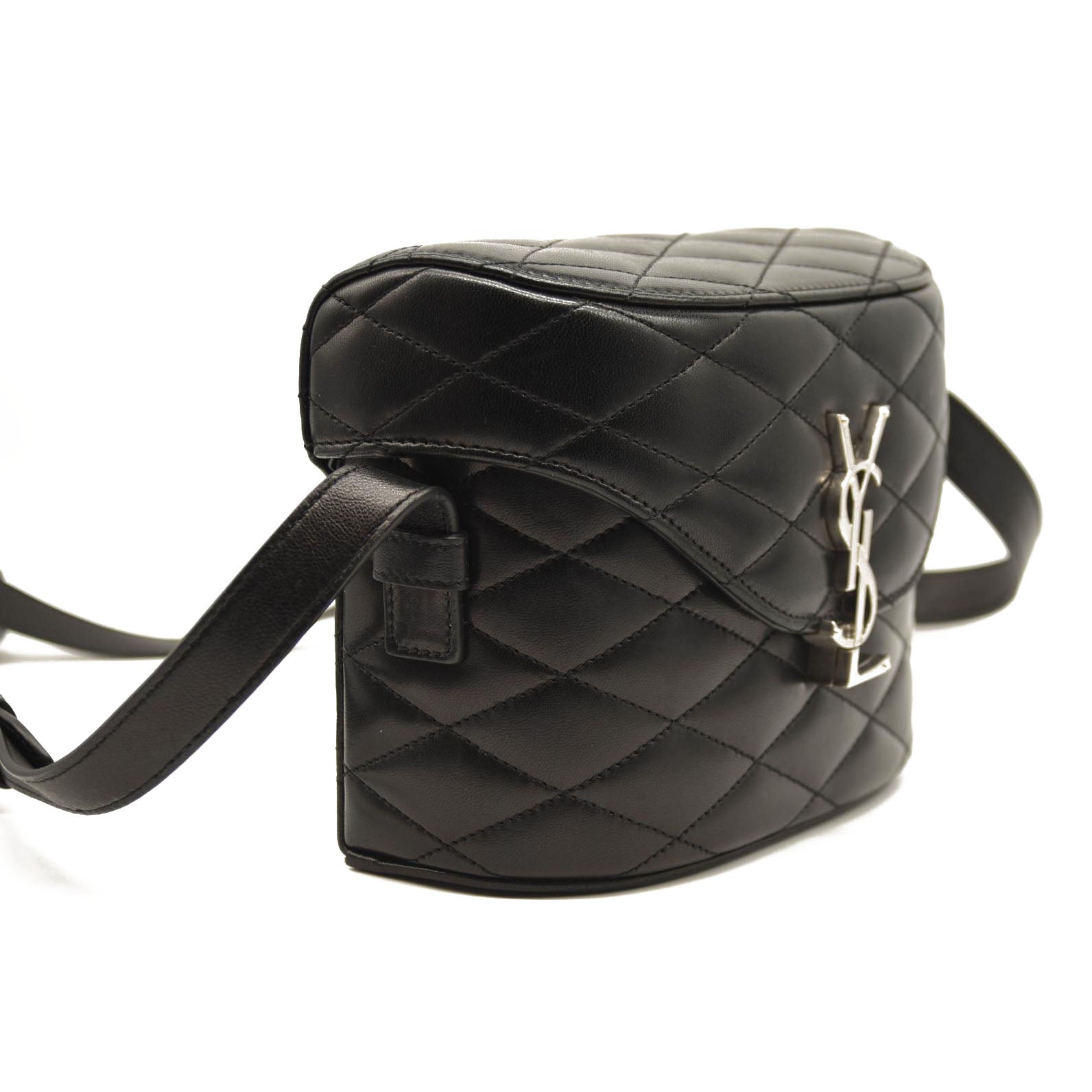 NEW Saint Laurent June Quilted Leather Binocular Bag