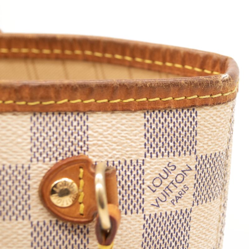 Louis Vuitton Neverfull PM Damier Azur White Tote
