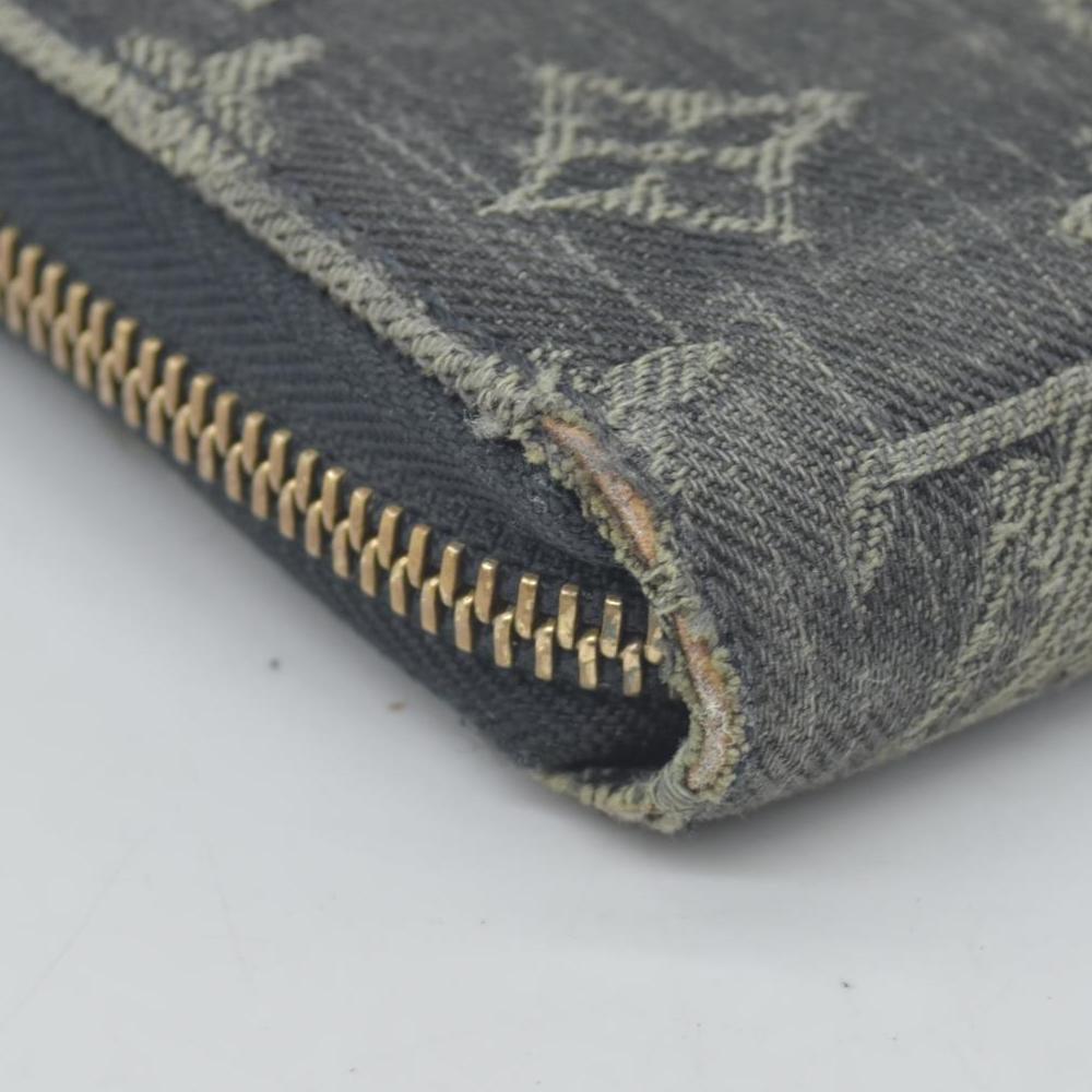 $1060 LOUIS VUITTON Monogram Denim Zippy Round Zipper Long Wallet CONSIGNMENT