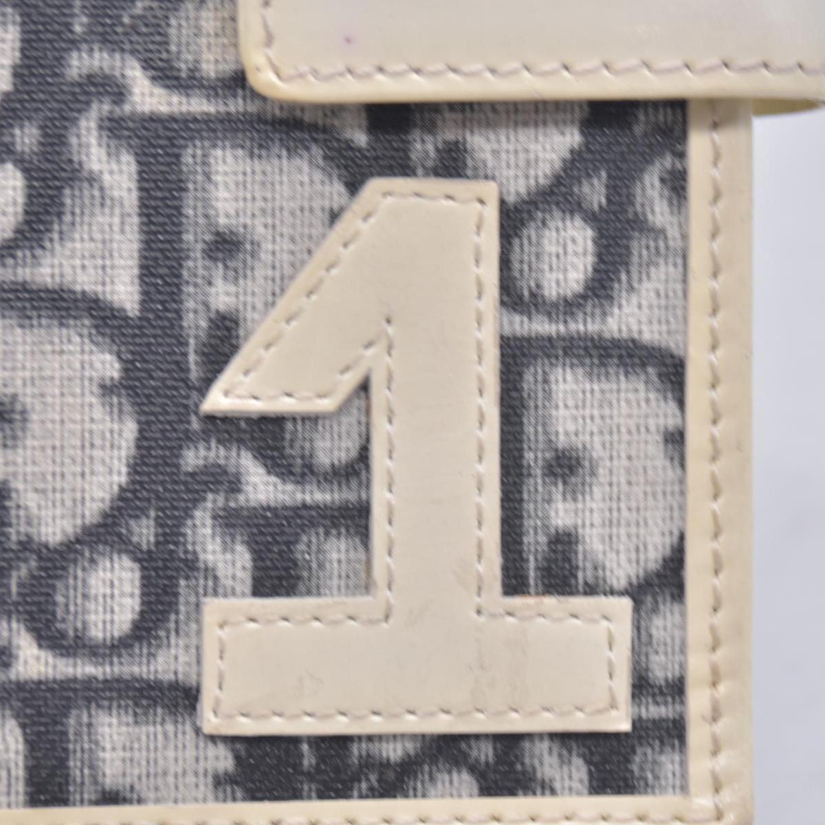 $450 Christian Dior Vintage Blue White Diorissimo Canvas PM Notebook Planner Agenda CONSIGNMENT 10020911