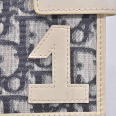 $450 Christian Dior Vintage Blue White Diorissimo Canvas PM Notebook Planner Agenda CONSIGNMENT 10020911