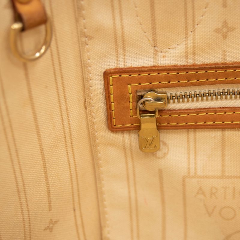 Louis Vuitton Neverfull PM Damier Azur White Tote