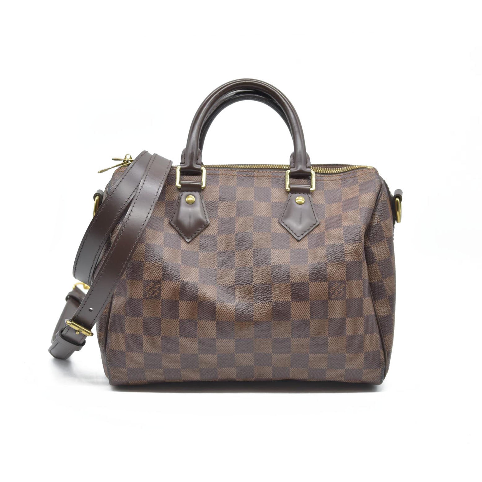 $1940 Louis Vuitton Damier Ebene Speedy Bandouliere 25