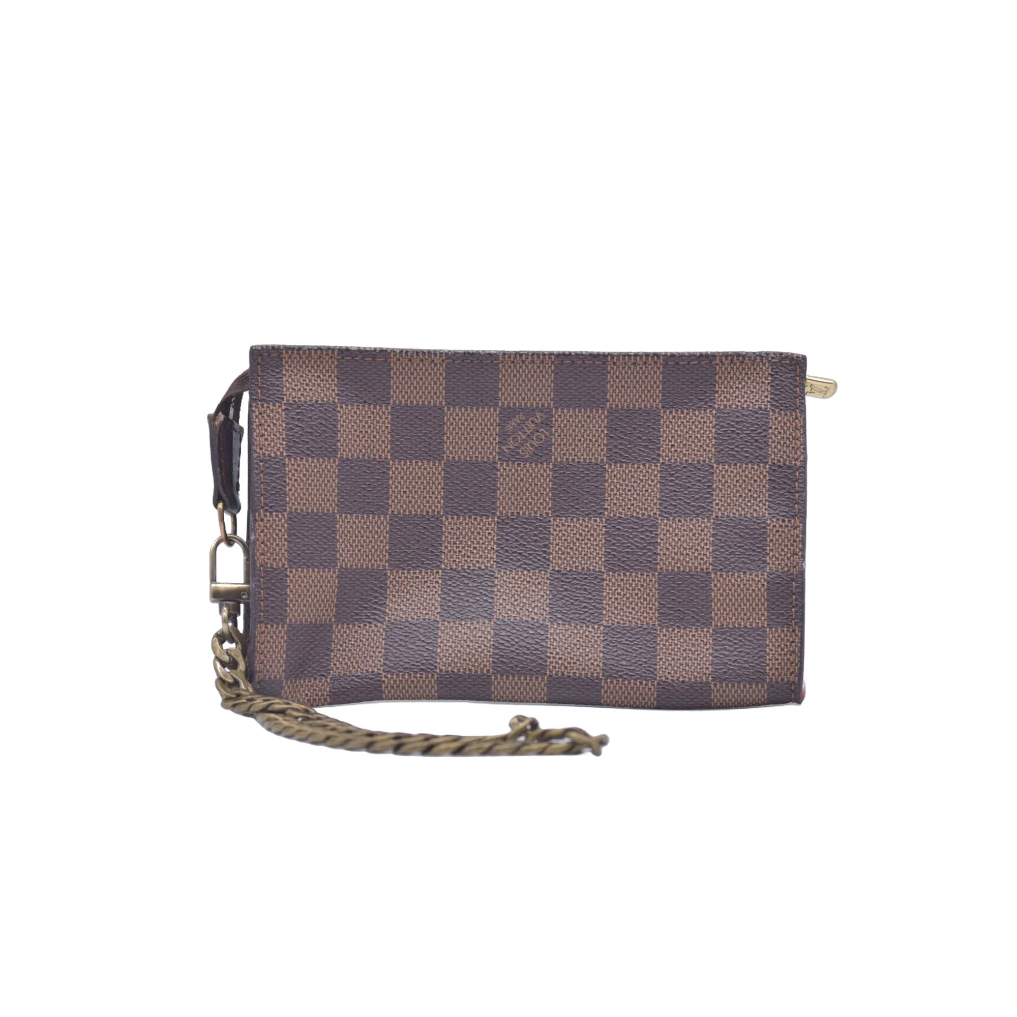 $490 1998 Louis Vuitton Damier Ebene Bucket 23 Pouch AR0958