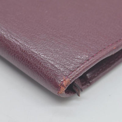 $925 Chanel  Interlocking CC Logo Wallet Burgundy CONSIGNMENT