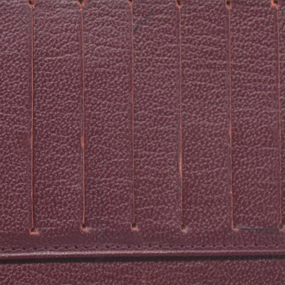 $925 Chanel  Interlocking CC Logo Wallet Burgundy CONSIGNMENT