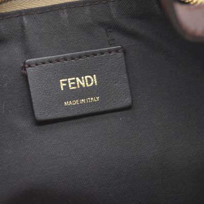 $2800 Fendi Beige Canvas Fendigraphy Small Hobo Shoulder Bag Handbag