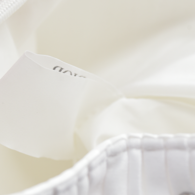 Dior GWP Bucket Drawstring Bag White with Modifications