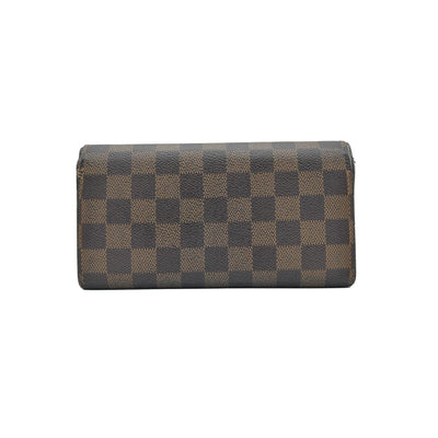 $725 Louis Vuitton Damier Ebene Sarah Wallet CONSIGNMENT CA4008