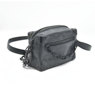 Louis Vuitton LV Shoulder Bag Soft trunk Black Monogram Eclipse MB4129