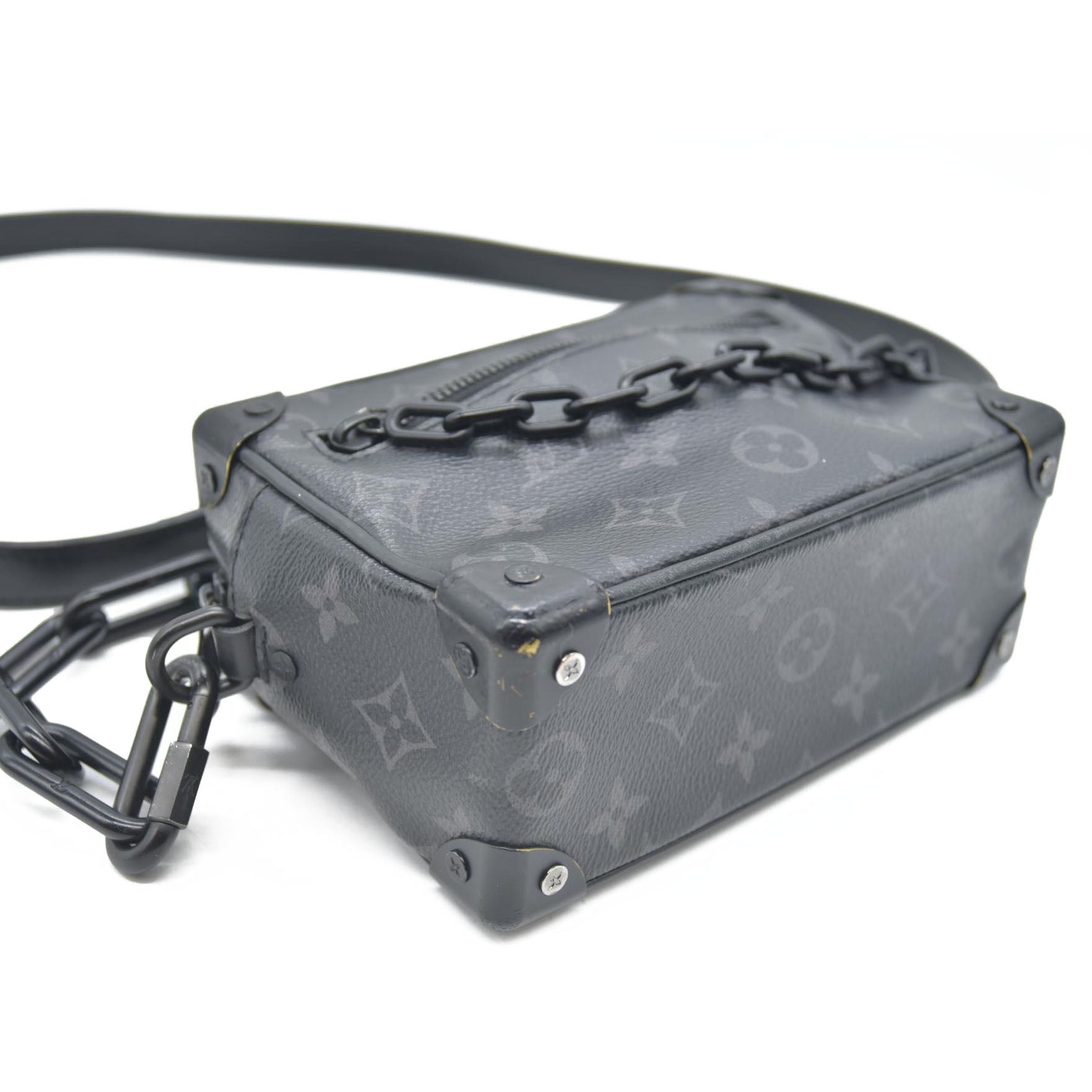 Louis Vuitton LV Shoulder Bag Soft trunk Black Monogram Eclipse MB4129