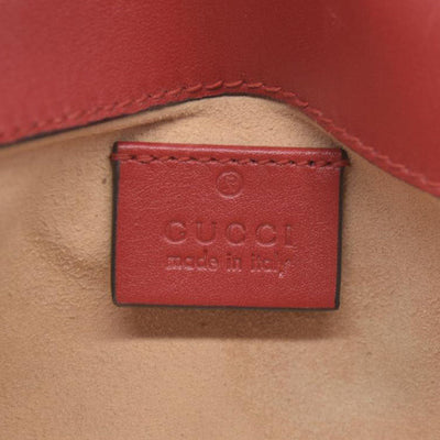 $1550 Gucci Leather Marmont Super Mini Red