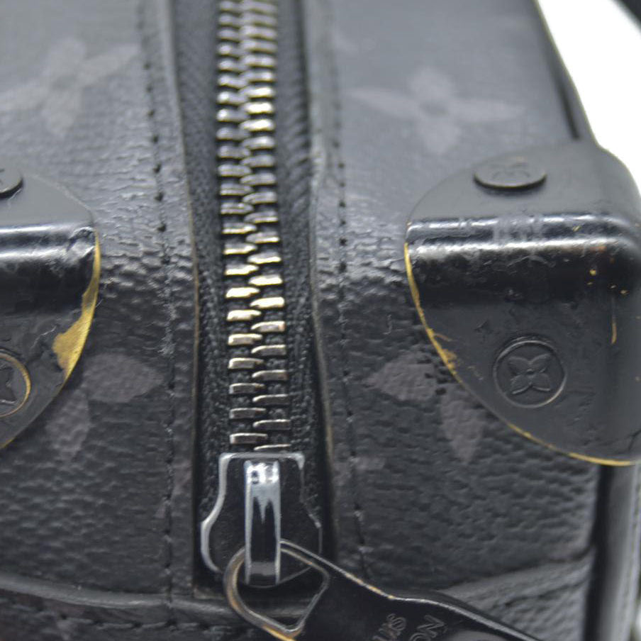 Louis Vuitton LV Shoulder Bag Soft trunk Black Monogram Eclipse MB4129