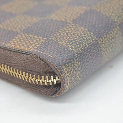 $560 2009 Louis Vuitton Damier Ebene Zippy Coin Wallet  SN0089