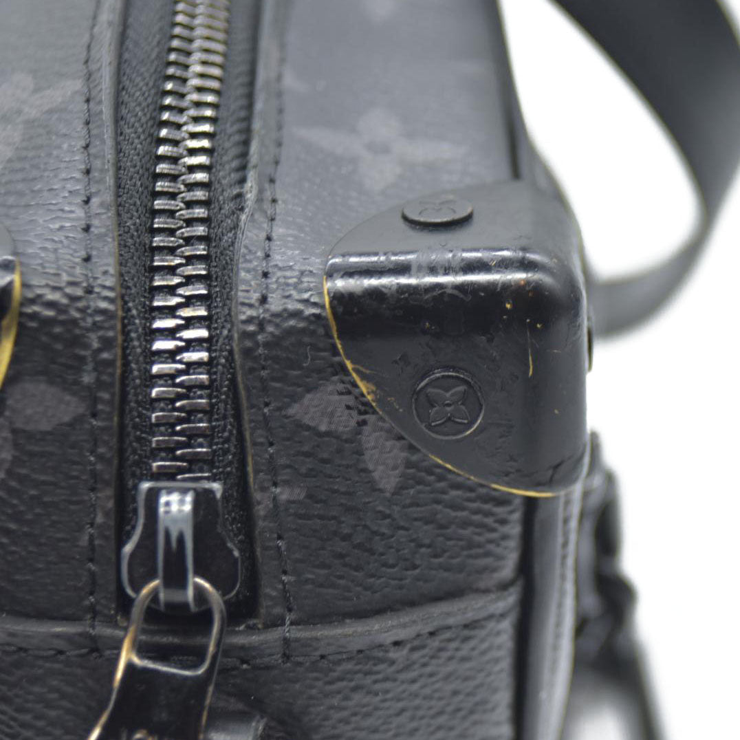 Louis Vuitton LV Shoulder Bag Soft trunk Black Monogram Eclipse MB4129