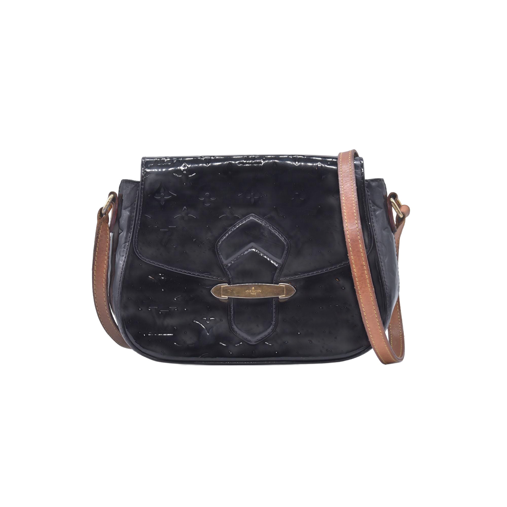 $1460 2011 Louis Vuitton  Vernis Bellflower GM Black CONSIGNMENT FL4151