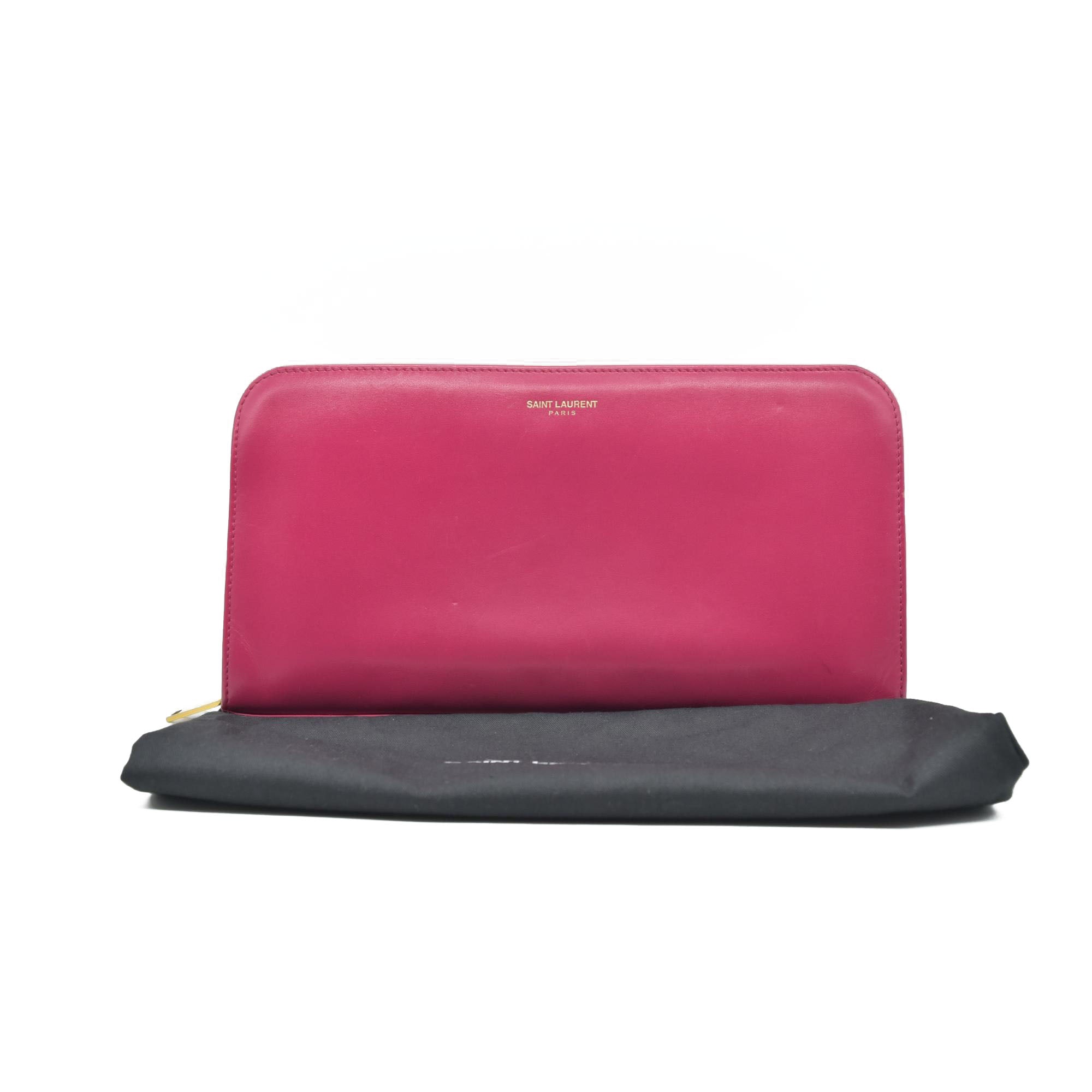 Saint Laurent Pink Organizer Wallet CONSIGNMENT