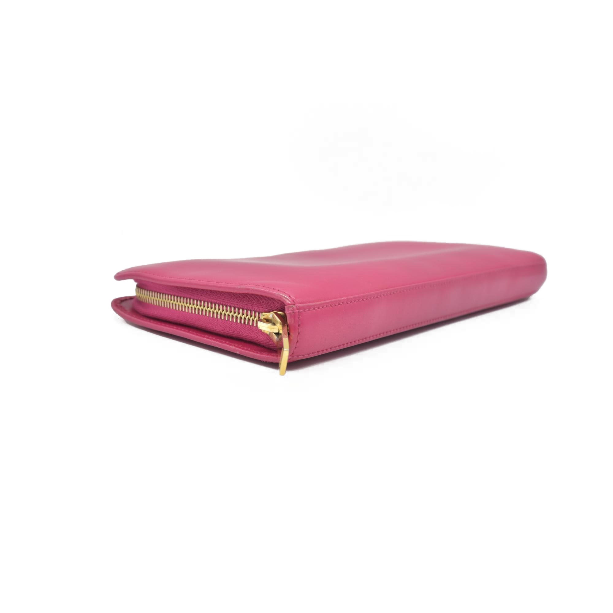 Saint Laurent Pink Organizer Wallet CONSIGNMENT