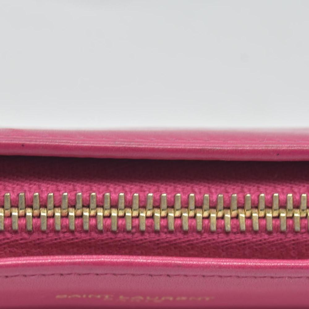 Saint Laurent Pink Organizer Wallet CONSIGNMENT
