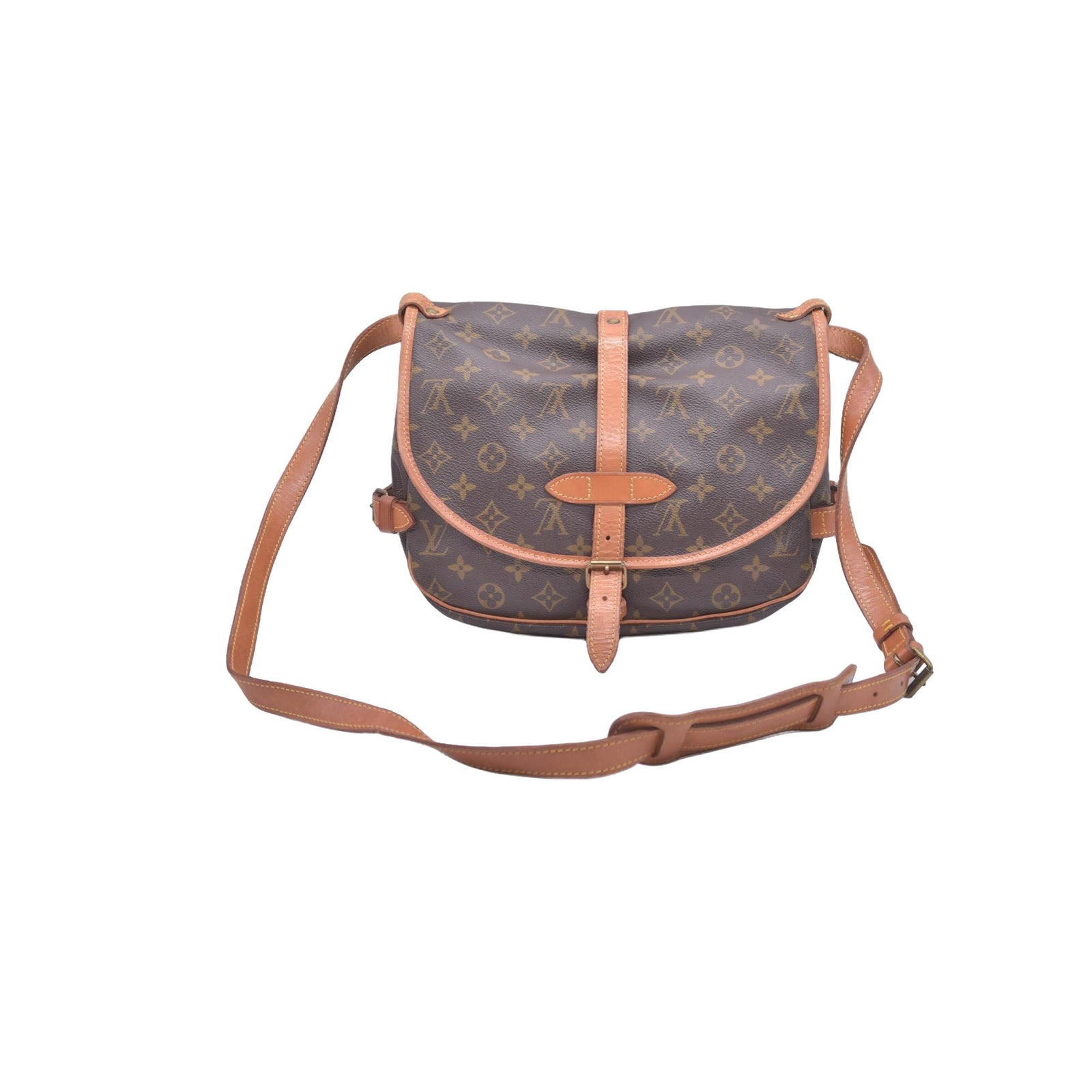 $1260 Louis Vuitton Monogram Saumur 30 CONSIGNMENT 1990s