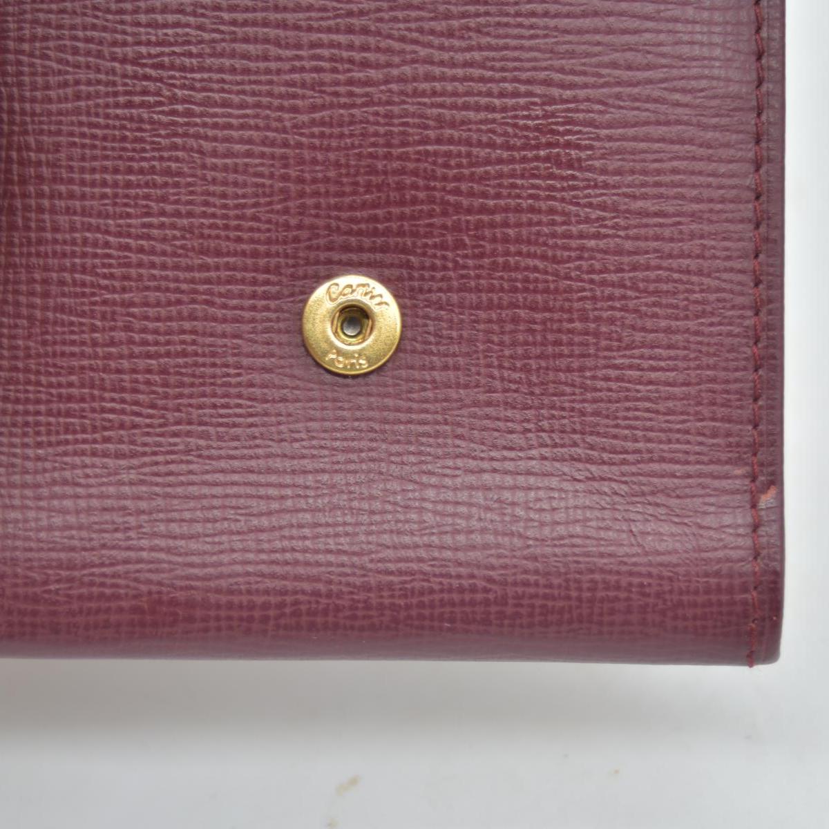 $550 CARTIER Bifold Wallet Burgundy CONSIGNMENT