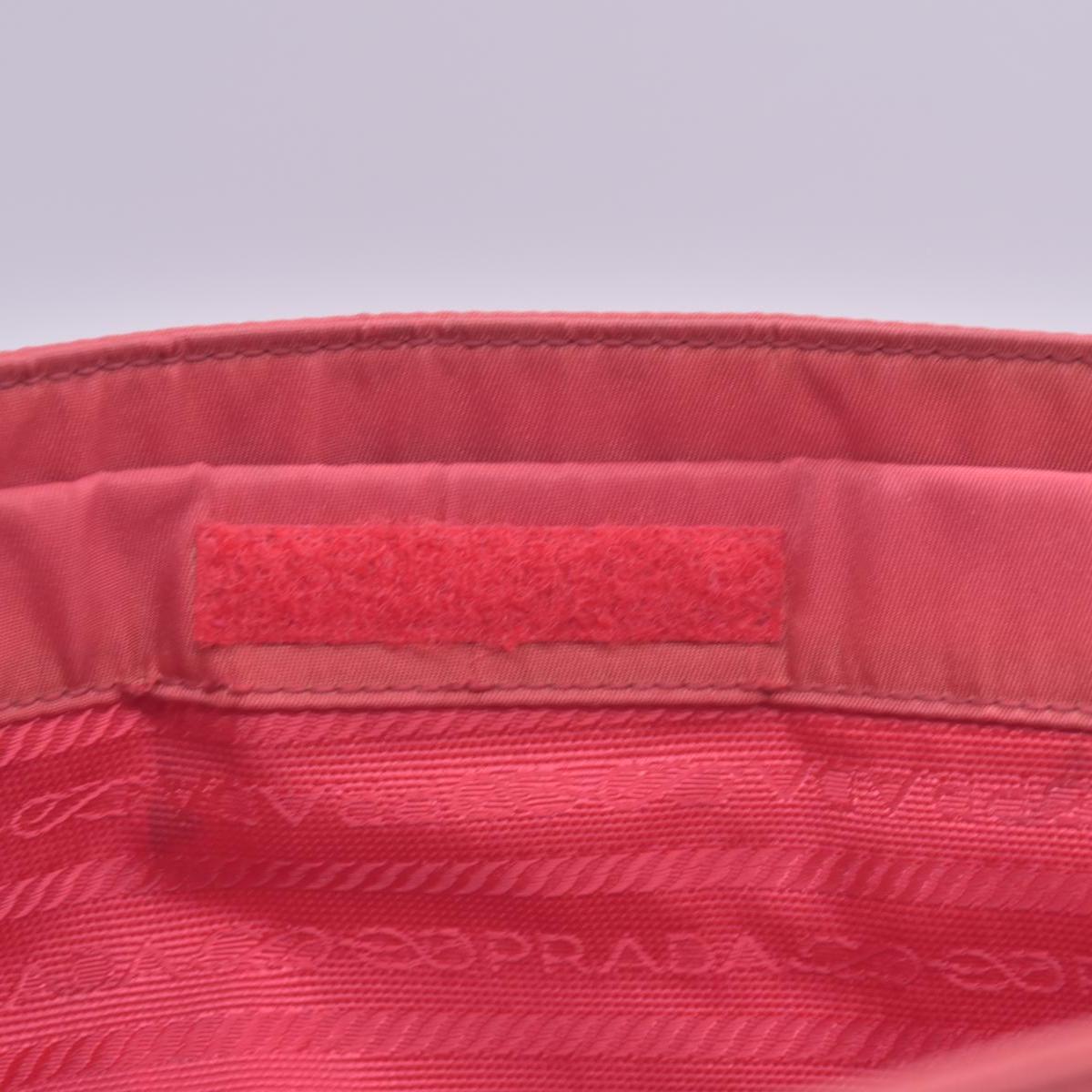 $850 Prada Vintage Tessuto Nylon Shoulder Bag Pink CONSIGNMENT 10020933
