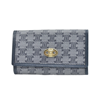 $590 CELINE Monogram Denim Wallet CONSIGNMENT