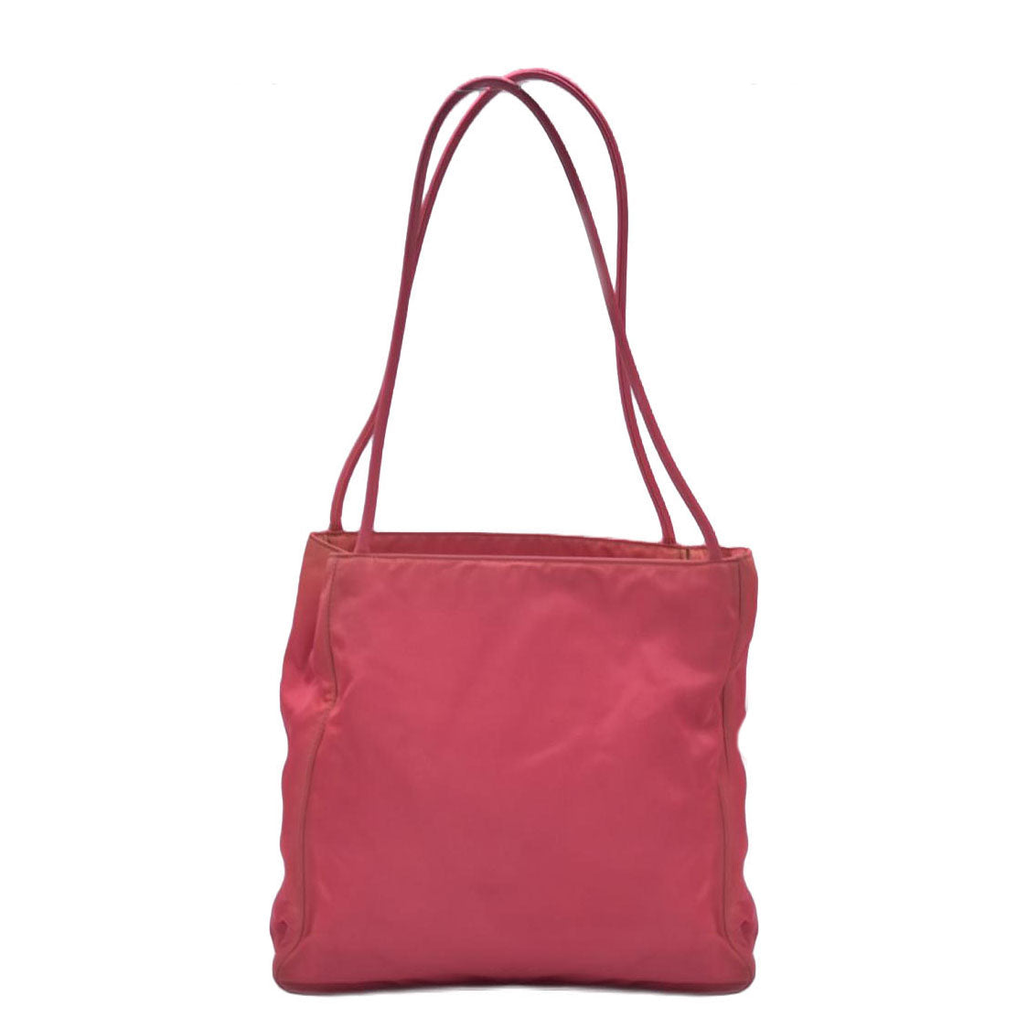 $850 Prada Vintage Tessuto Nylon Shoulder Bag Pink CONSIGNMENT 10020933