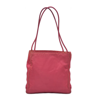 $850 Prada Vintage Tessuto Nylon Shoulder Bag Pink CONSIGNMENT 10020933