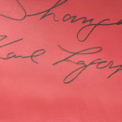 CHANEL Classic Flap Large Pink Leather Gold Hardware Velvet Chain Strap Karl Lagerfeld Signature