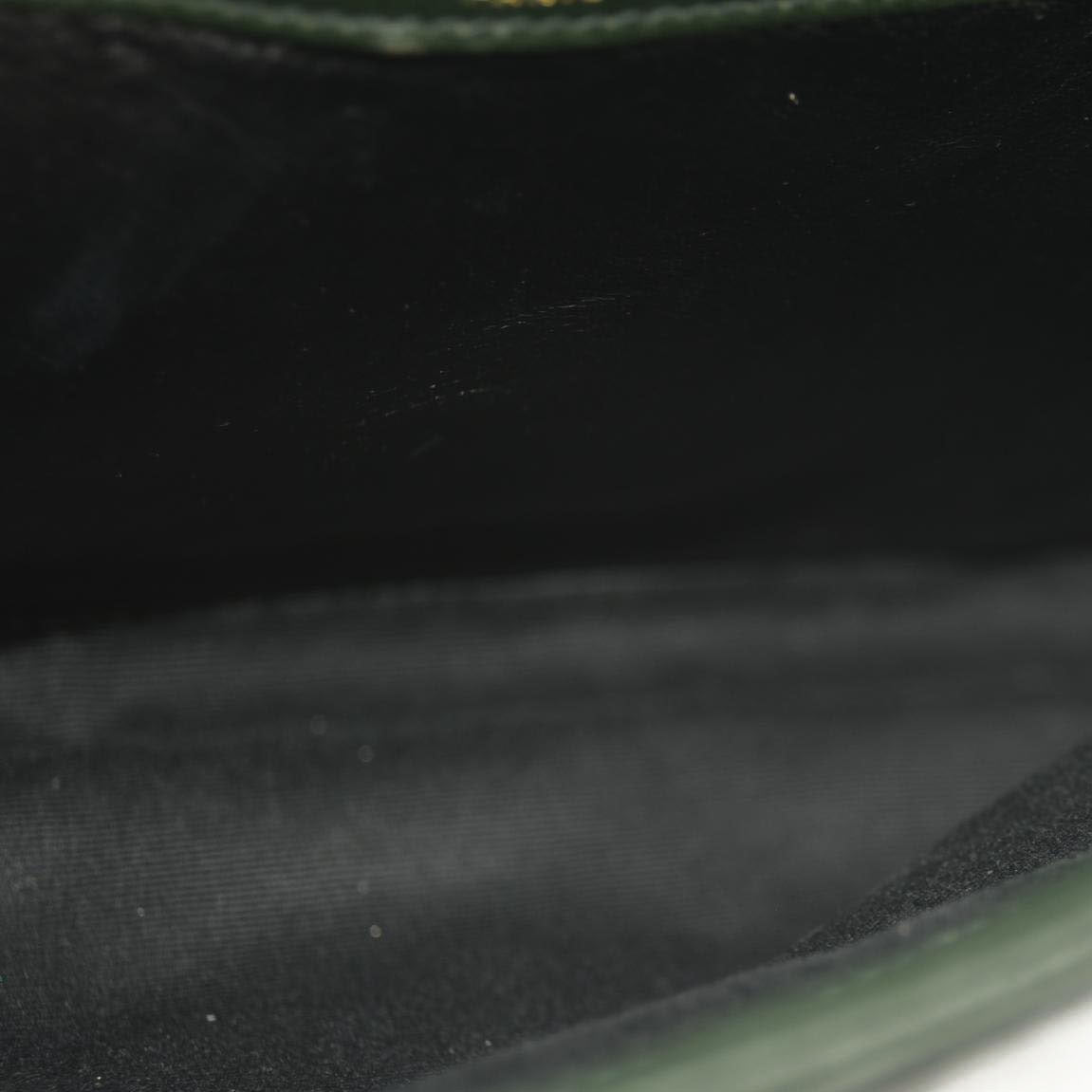 SAINT LAURENT  Sheepskin Matelasse Chevron Monogram Medium College Bag Dark Green