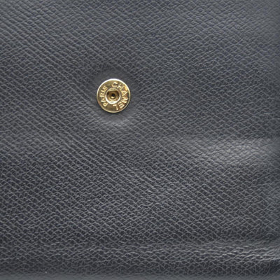 $609 Chanel Black Calfskin Leather Mini Coco Button Trifold Compact Wallet CONSIGNMENT