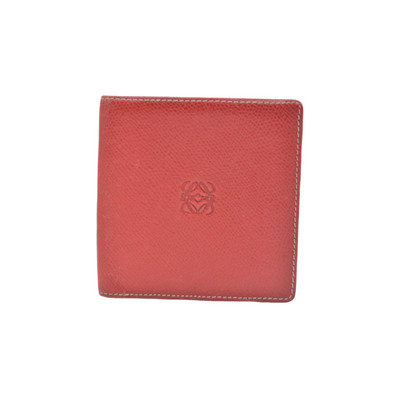 vintage Loewe Anagram Bifold Wallet crafted in red CONSIGNMENT