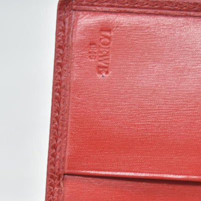 vintage Loewe Anagram Bifold Wallet crafted in red CONSIGNMENT