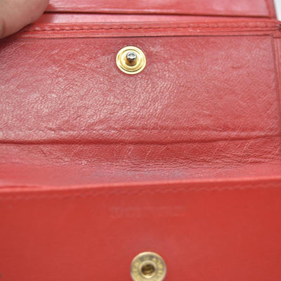 vintage Loewe Anagram Bifold Wallet crafted in red CONSIGNMENT
