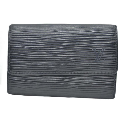 $445 Louis Vuitton Epi 6 Key Multicles Key Holder Black CA0043