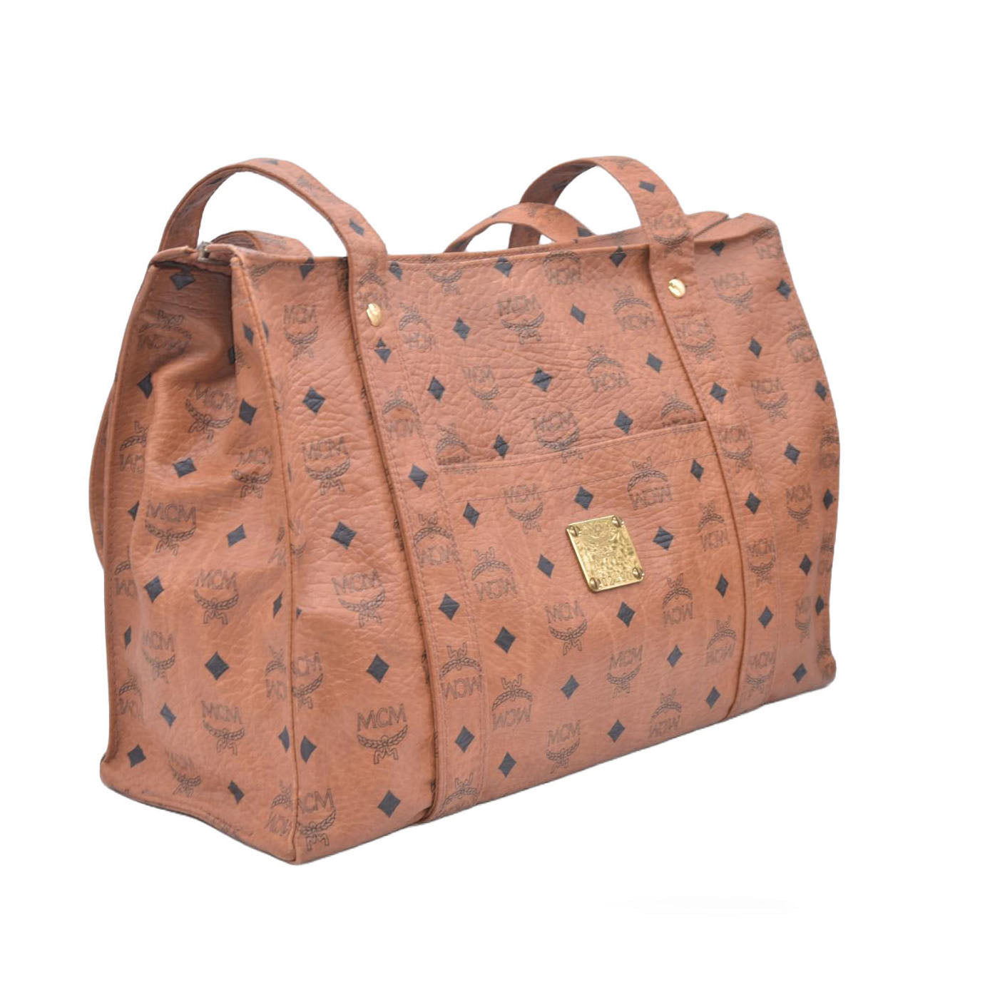 MCM  Logo Monogram Coated Canvas Tote Bag CONSIGNMENT
