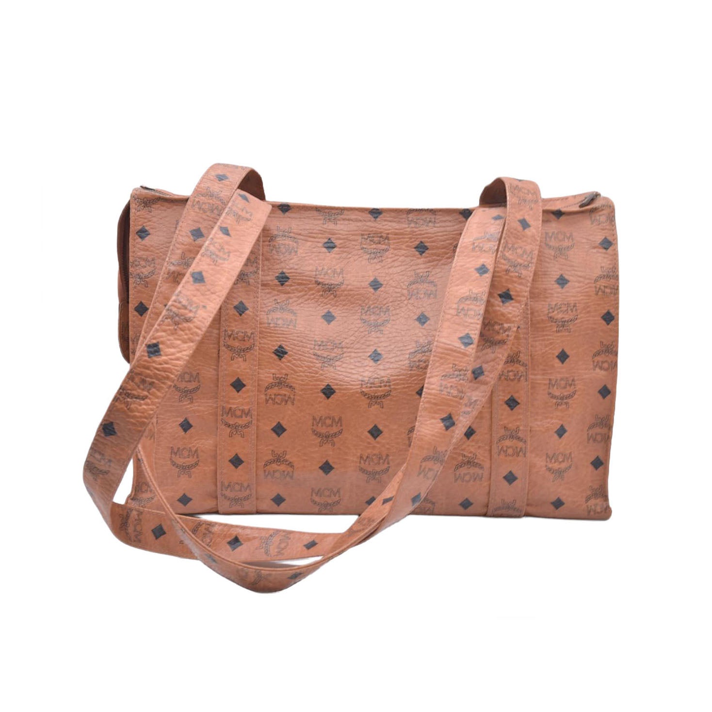 MCM  Logo Monogram Coated Canvas Tote Bag CONSIGNMENT
