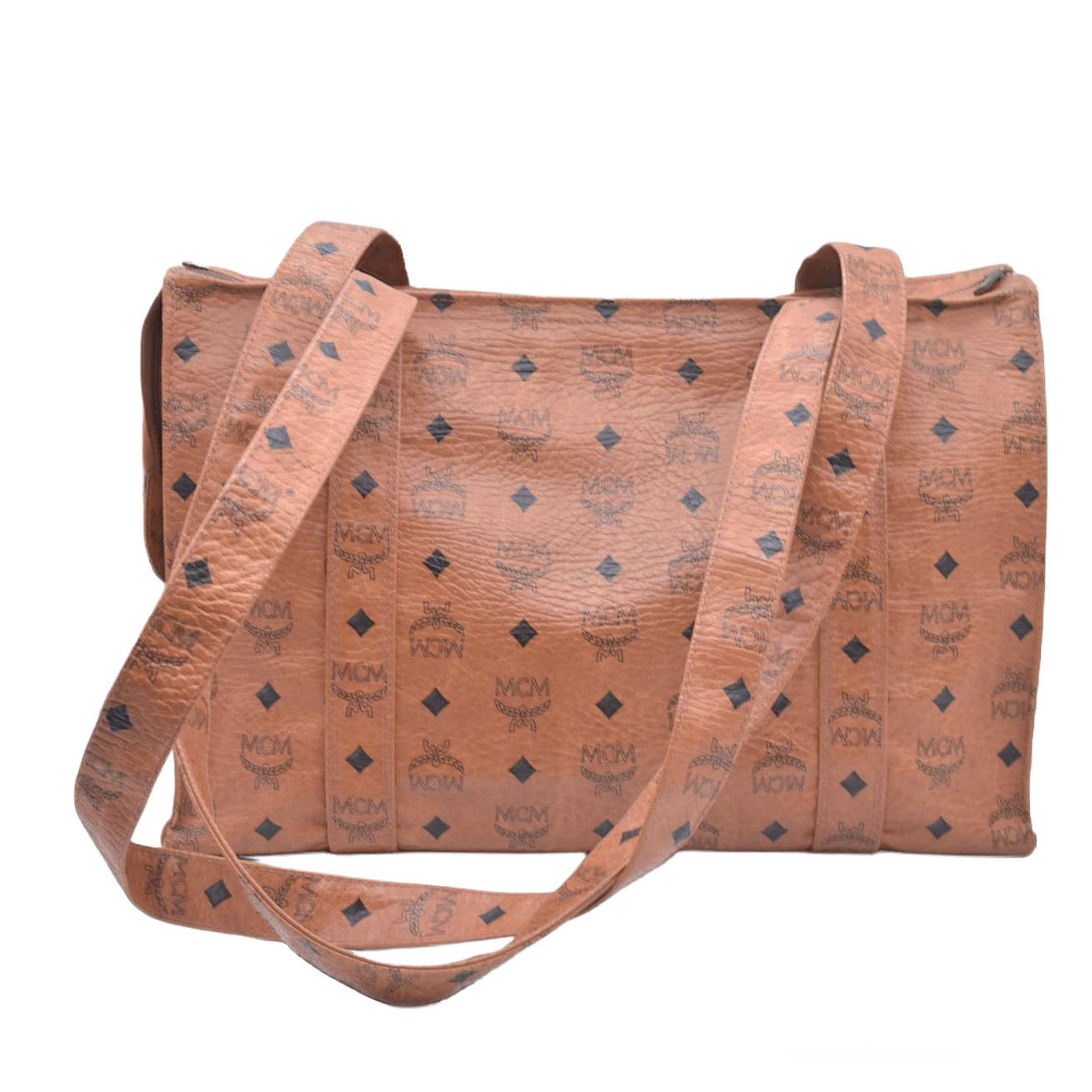 MCM  Logo Monogram Coated Canvas Tote Bag CONSIGNMENT